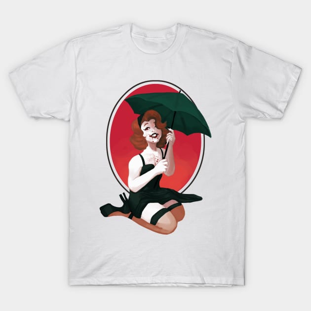 Vampire Pinup T-Shirt by DeepFriedPaint